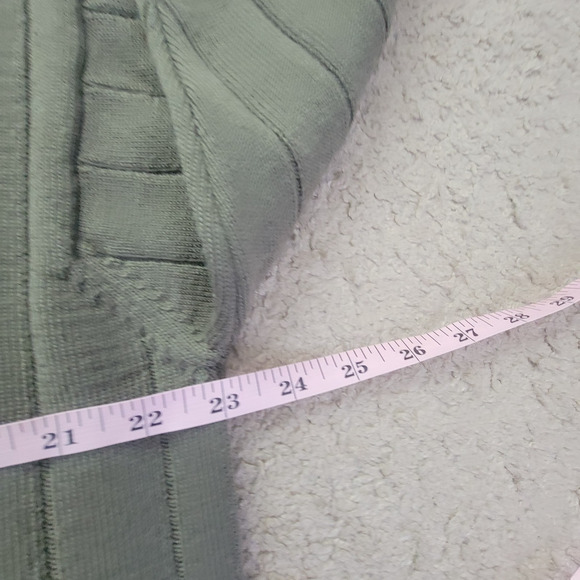 Barbour Mens C44 Wool Sweater Pullover Crew Neck Ribbed Knit Jumper Green - Picture 5 of 12